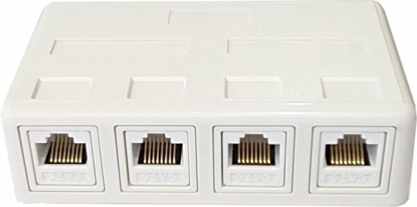 4 WAY RJ45 WALL BOX - Techzette