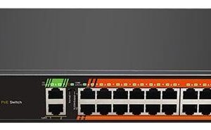 24PORT 10/100M POE+2PORT 1G IRON SHELL