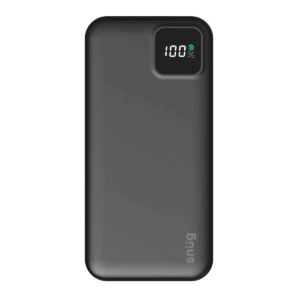 SNUG SQUARE DIGITAL PD POWERBANK - 10000MAH POWERED BY A LITHIUM POLYMER BATTERY FOR HIGHER POWER OUTPUT AND SMALLER CELLS. CHARGE UP TO 3 DEVICES SIMULTANEOUSLY VIA USB PORTS. FEATURES: 20W MAX POWER OUTPUT. POWER DELIVERY FAST CHARGING. DIGITAL POWER LEVEL INDICATOR. USB-C TO USB-C CABLE PROVIDED. WARRANTY: 1 YEAR