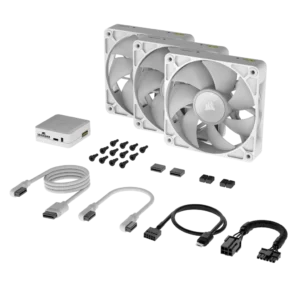 Corsair RX RGB Series; iCUE LINK RX120 RGB White; 120mm Fan; Triple Pack