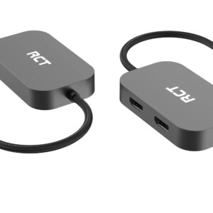 RCT USB 3.1 Type-C adaptor with dual HDMI 4K60Hz; USB C; PD 100W; interface of Apple computers; tablets & android mobile phones