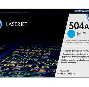 HP 504A CP3525/CM3530 MFP CYAN PRINT TONER CARTRIDGE PRINTS APPROXIMATELY 7 000 PGS USING ISO/IEC 19798 YIELD STANDARD
