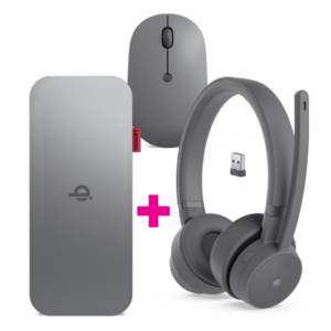 LENOVO GO WIRED ANC HEADSET AND LENOVO GO WIRELESS MOBILE POWER BANK 10000 MAH AND LENOVO GO USB-C WIRELESS MOUSE - BUNDLE