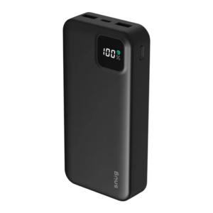 SNUG SQUARE DIGITAL POWERBANK - 20000MAH SIMULTANEOUSLY CHARGE UP TO TWO DEVICES THROUGH ITS USB PORTS. FEATURES: DIGITAL POWER LEVEL INDICATOR. CHARGE 2 DEVICES AT ONCE. USB-A TO USB-C CABLE PROVIDED. WARRANTY: 1 YEAR