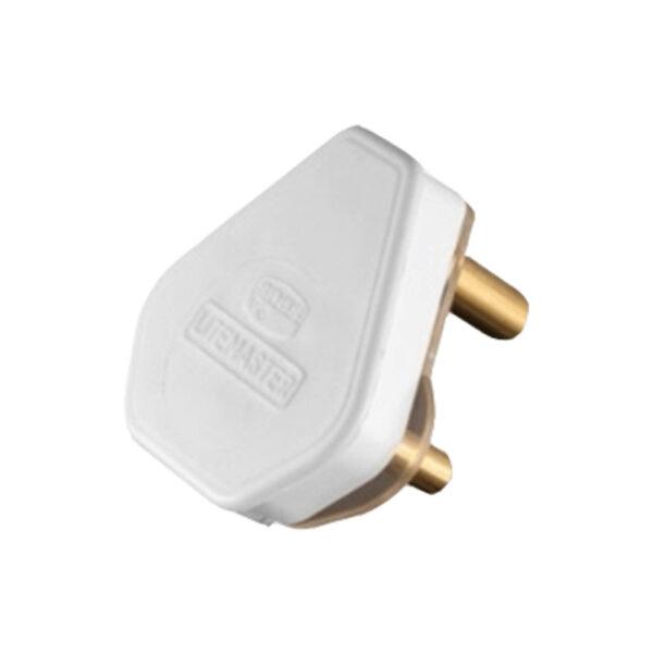 3 PRONG NORMAL PLUG - WHITE - Techzette