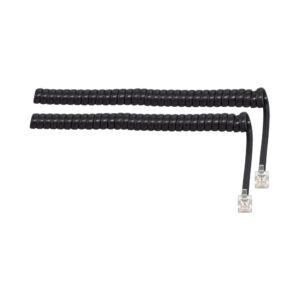 RJ11 CURLY TELEPHONE CABLE-BLACK