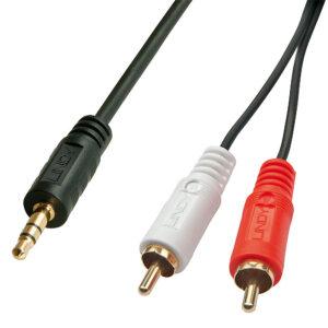 LINDY 3M 1 x 3.5MM JACK PLUG , 2 X RCA (35682)