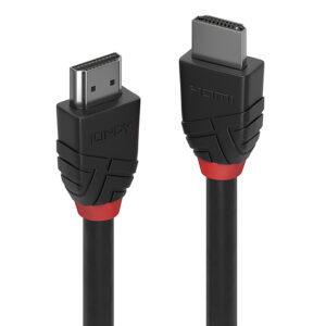 LINDY 0.5M HDMI 2.0 M-M CABLE-BLACK LINE (36470)