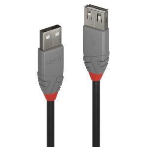 LINDY 1M PASSIVE USB2.0 EXT CBL-ANTHRA (36702)