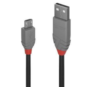 LINDY 1M USB2.0 AM TO MICRO-B CBL ANTHRA (36732)