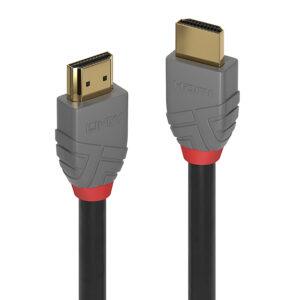 LINDY 0.5M HDMI MM HIGH SPEED CABLE-ANTHRA (36961)