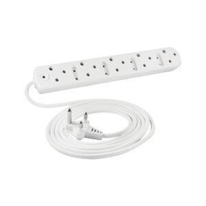 5 PORT MULTIPLUG WITH, X5 15A,X4 6A, 3M CORD