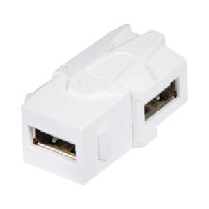 LINDY 90DEG USB SNAP IN KEYSTONE (60491)