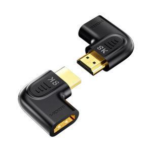 UNITEK A1047A 8K HDMI 2.1 90° AND 270° VERTICAL FLAT ANGLED ADAPTER KIT