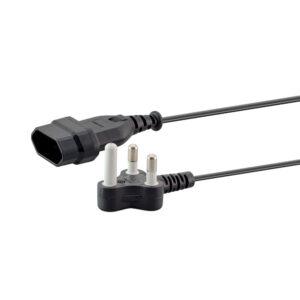 1M NORMAL PLUG TO 2-PIN EURO SOCKET