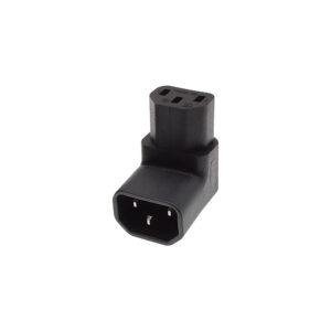 C13 FEMALE TO C14 MALE IEC – 90 DEGREE