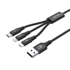 UNITEK 1.2M TYPE-C,MICRO USB,LIGHT CABLE(C14049BK)