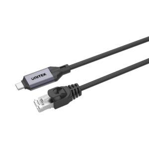 UNITEK C18148AGY01-3M 3M TYPE-C TO GIBABIT ETHERNET CABLE