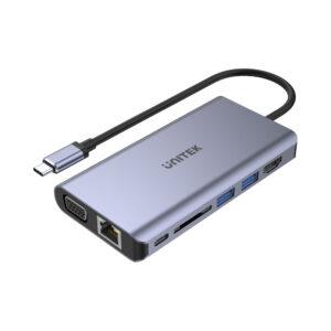 UNITEK USB TYPE-C 8IN1 ETHERNET HUB(D1019B)