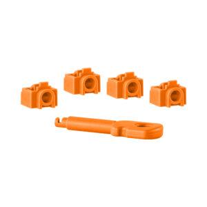 PORT BLOCKER+1 KEY-4 BLOCKERS ORA RJ45 (FA-5090)*