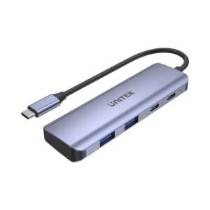 UNITEK 4-PORT TYPE-C GEN2 HUB GREY 2A2C (H1107Q)*