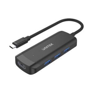 UNITEK H1110B UHUB Q4+ USB TYPE-C 4-IN-1 HUB WITH 4K @30HZ HDMI