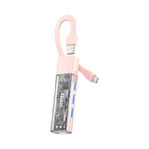 UNITEK USB TYPE-C 4 PORT USB3.0 HUB BI-DI (PINK)