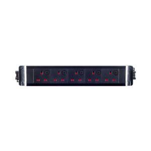 5-WAY BRITISH PWR SKT, GST18 F/M PLUG 16A BLK*