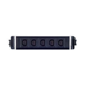 5-WAY IEC-C13 PWR WITH GST18 F/M PLUG 16A BLACK*