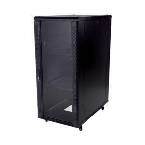 22U 600X1000MM, 1 SHELF, 4 FANS, GLASS DOOR..