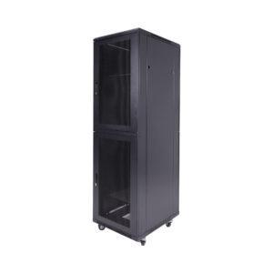 47U 600X1000, 4FANS, 3 SHELVES, DBL MESH