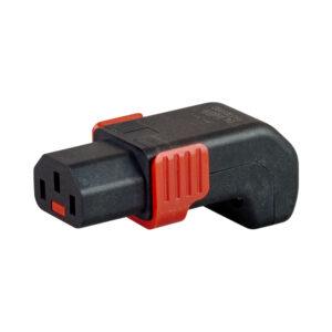 IECLOCK FEMALE KETTLE LOCKABLE CONNECTOR - ANGLED-DOWN AND REWIREABLE
