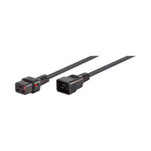 2M C19 F TO C20 M LOCKABLE POWER CABLE BLACK