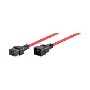 2M C19 F TO C20 M LOCKABLE POWER CABLE RED