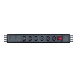 6 WAY 10A IEC PDU OUTLET WITH  ON/OFF SW