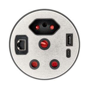 80MM ALPHA GROMMET-NEW SA,3PIN,TYPEC,USB,C6,2M(BK)