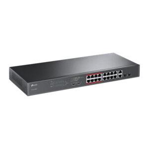 TP-LINK 16-PORT ADV FE POE+ 2P GBE, 2P GBE SFP