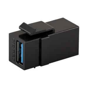 USB3.0 FEMALE KEYSTONE ADAPTER BLACK