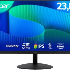 ACER  M24V17 FLAT 24" IPS- RESPONSE TIME: 1 MS- RESOLUTION: 1920X1080- VIEWING ANGLE: 178º (H) / 178º (V)- ASPECT RATIO: 16:09- DIGITAL FREQUENCY: 100HZ- INTERFACE:(X1) HDMI, (1X) VGA  SPEAKER: NONE POWER SUPPLY: BUILT-IN- TILT: NO SWIVEL: NO PIVOT: NO WARRRANTY: 3 YEAR CARRY