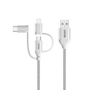 UNITEK 1M 3 IN 1 USB2.0 CABLE MFI (Y-C4036ASL)*