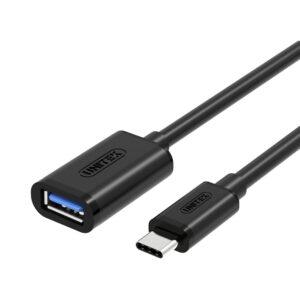 UNITEK 20CM USB3.0 TYPE-C M TO A F CABLE(Y-C476BK)