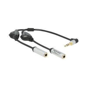 DELOCK AUDIO SPLIT ST M 3.5-2X ST F 3PIN (66434)*