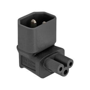 DELOCK 80471 IEC ADAPTER C14 TO C5 MALE/FEMALE 90° 2.5A
