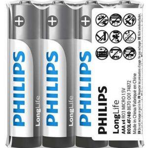 LONGLIFE BATTERY AAA 4 PACK
